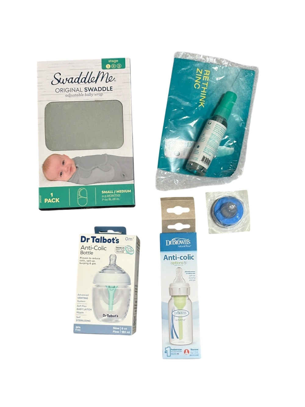 Newborn Baby Essentials Bundle SwaddleMe Dr Brown’s Dr Talbot’s Anti Colic